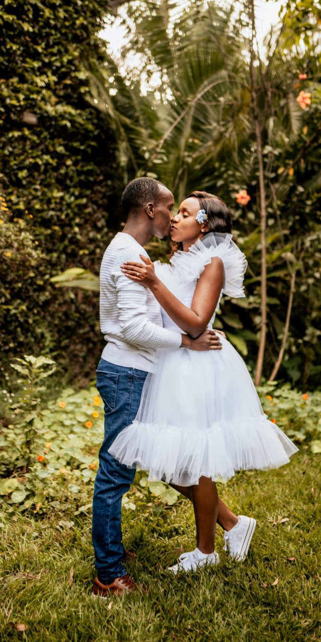 Esther and Mbiki engagement shoot at zereniti gardens in